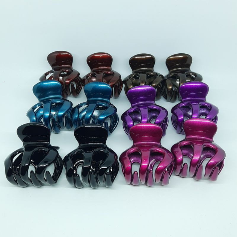 JEDAI IMPOR isi12pcs JEPIT RAMBUT JEDAI REGULER 5CM WARNA METALIK DAN DOFF GROSIR