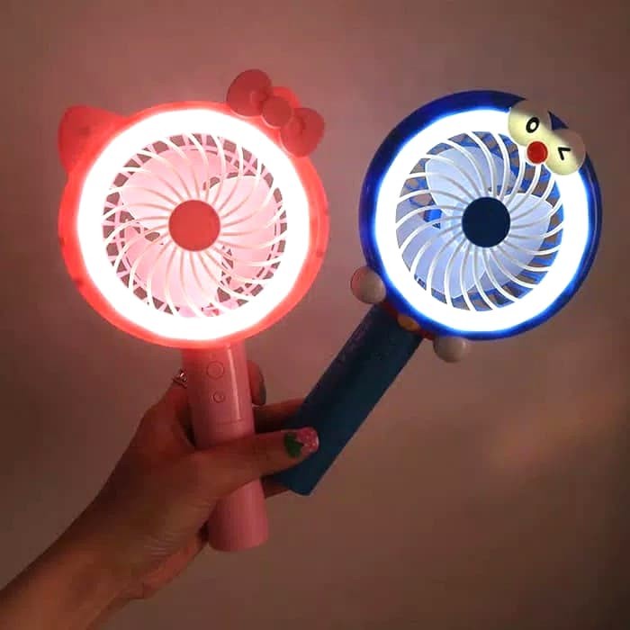 Kipas Angin Portable LED Genggam Kipas Mini Portable Fan Berkualitas