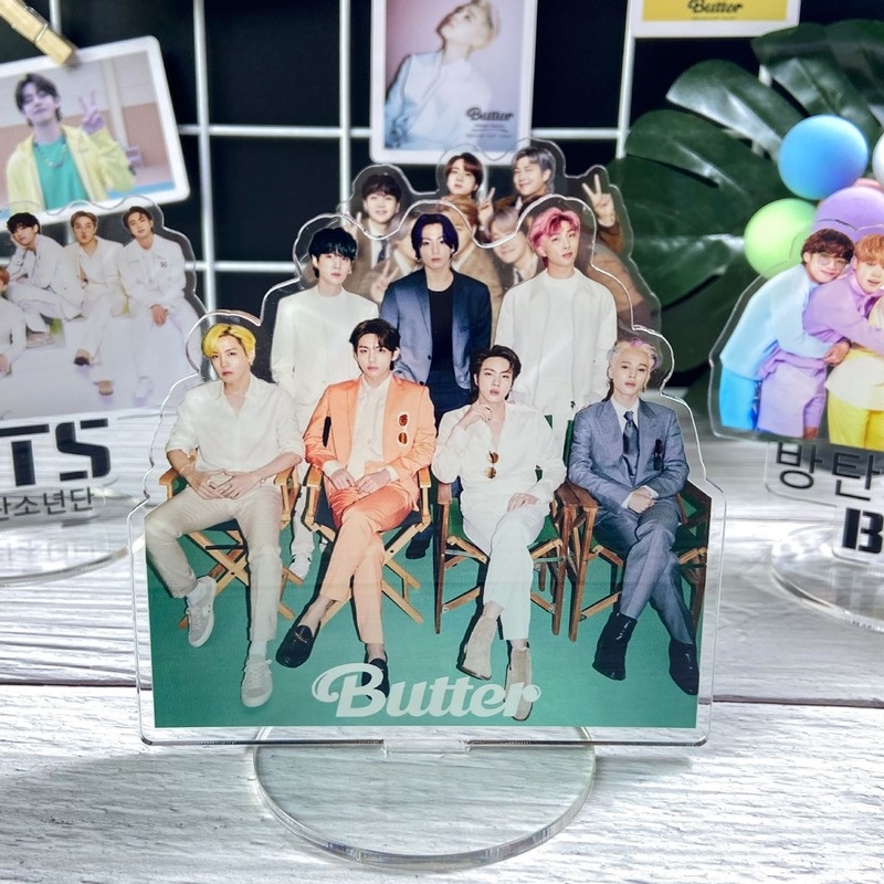 2021 KPOP BTS Standee Butter Festa Mini Bahan Akrilik Untuk Dekorasi Meja