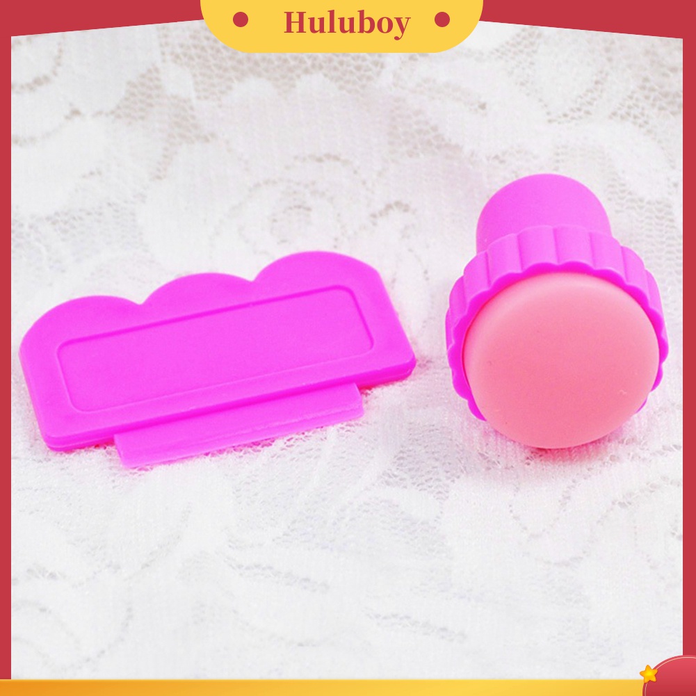 Huluboy Huluboy♡ Set Alat Stamp / Cap / Scraper Untuk Dekorasi Manicure DIY
