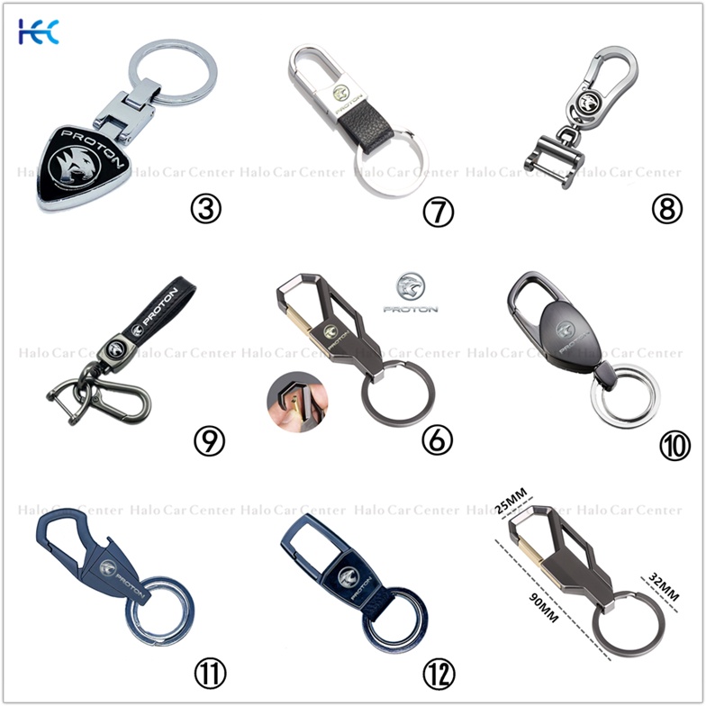 【Ready Stock】Alloy Metal Logo Motorcycle Keychain Car keychain SET for Proton