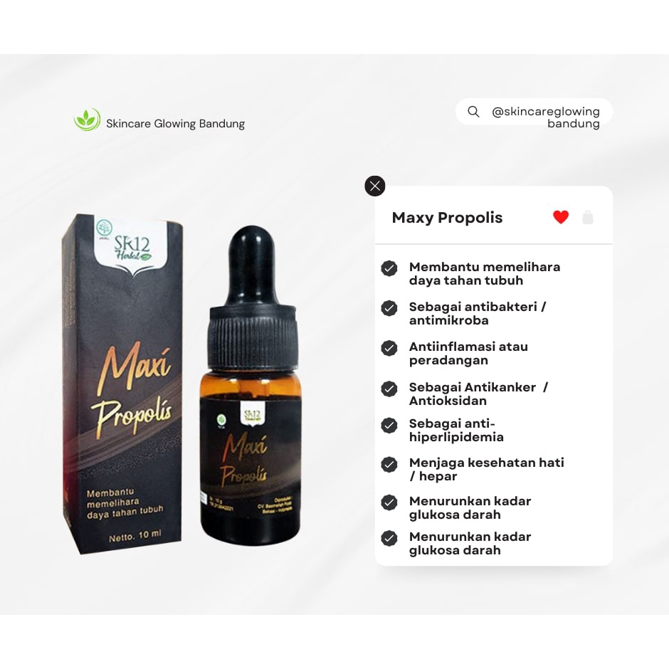 Maxy Propolis SR12 Propolis Asli Propolis SM Brazilian 100% Asli With Nano Technology Obat Herbal Diabetes Asamurat Kolesterol Suplemen Kesehatan wa