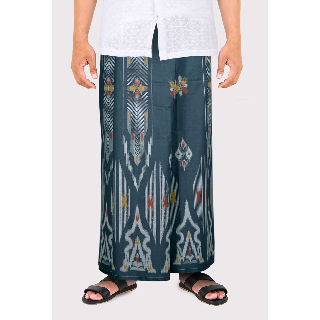 Sarung Mangga Gold Kembang DGW Biru