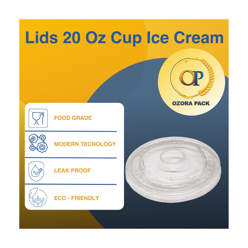 Tutup Paper Cup Ice Cream 20 Oz / Lids 20 Oz Cup Ice Cream / Cup Soup