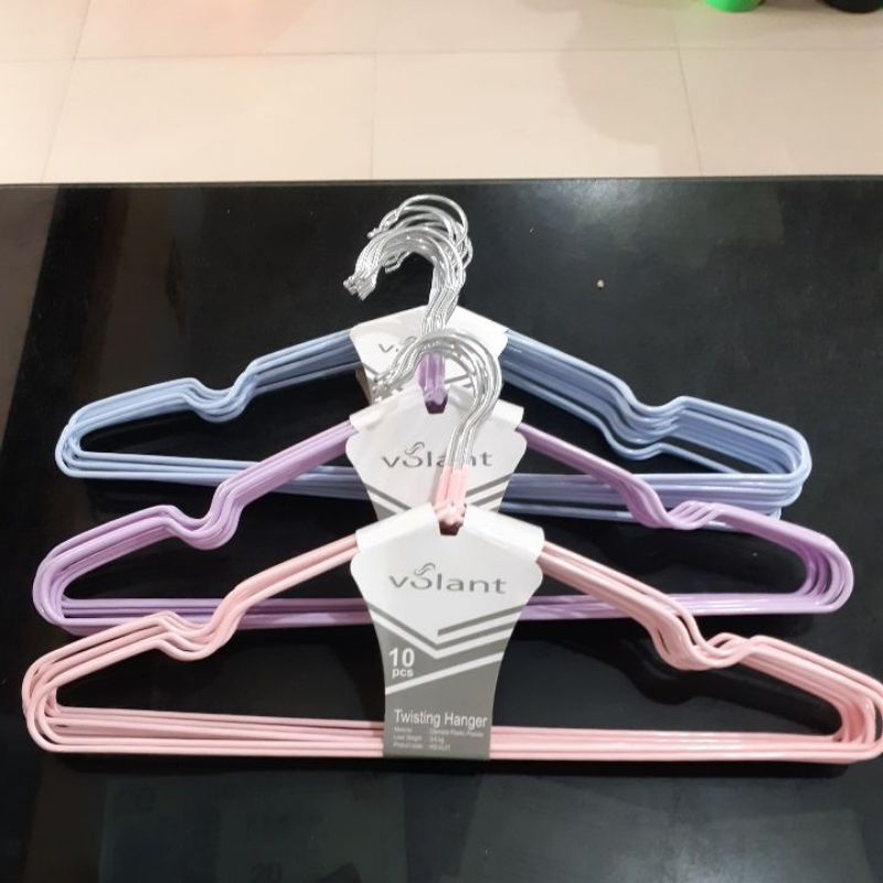 hanger kawat warna/gantungan baju kawat tebal