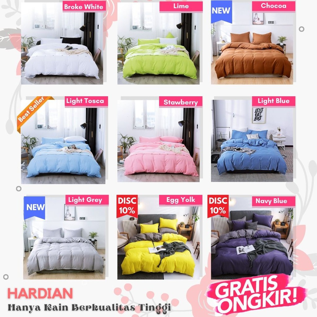 Hardian Bedcover Set Polos 120x200 160x200 180x200 Badcover Bed Cover