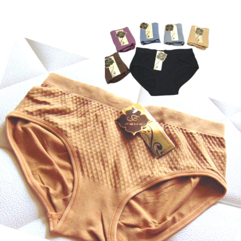 celana dalam wanita fema rajut all size kecil fit to L bahan tebal sangat nyaman di pakai kuat tahan lama