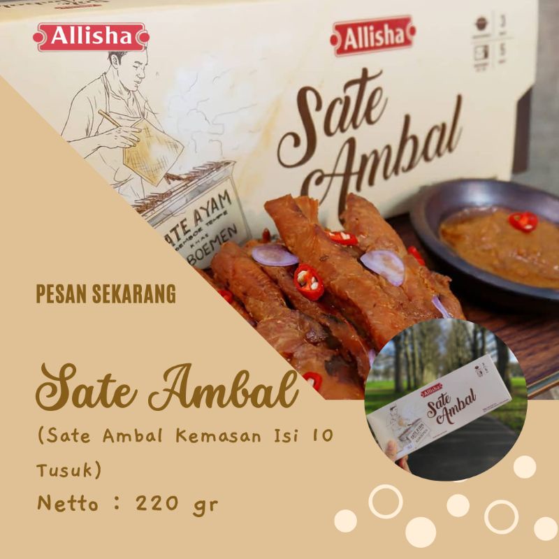 

Sate Ambal Kemasan isi 10 Tusuk