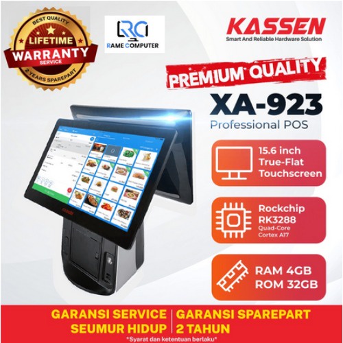 KASSEN XA-923 ANDORID POS TOUCHSCREEN DUAL DISPLAY 80MM