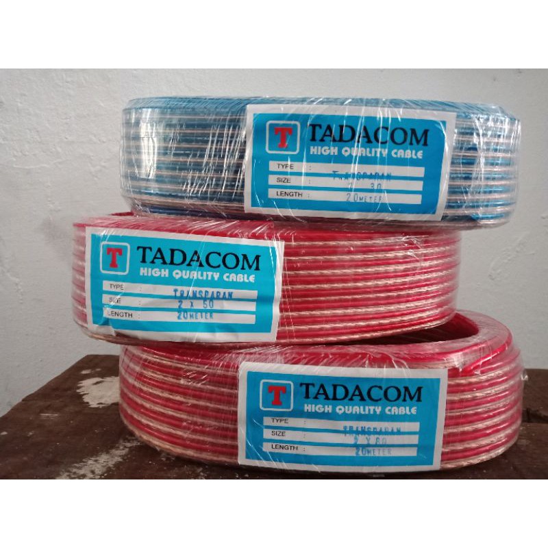 KABEL LISTRIK TRANSPARAN 2 X 30 KABEL SERABUT ( 1 ROLL = 20 METER )