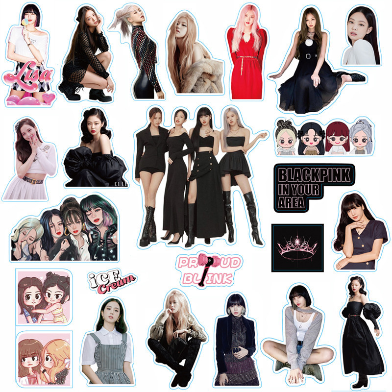 100pcs Stiker KPOP BLACKPINK Untuk Dekorasi ALBUM Fotoscrapbookdiary DIY