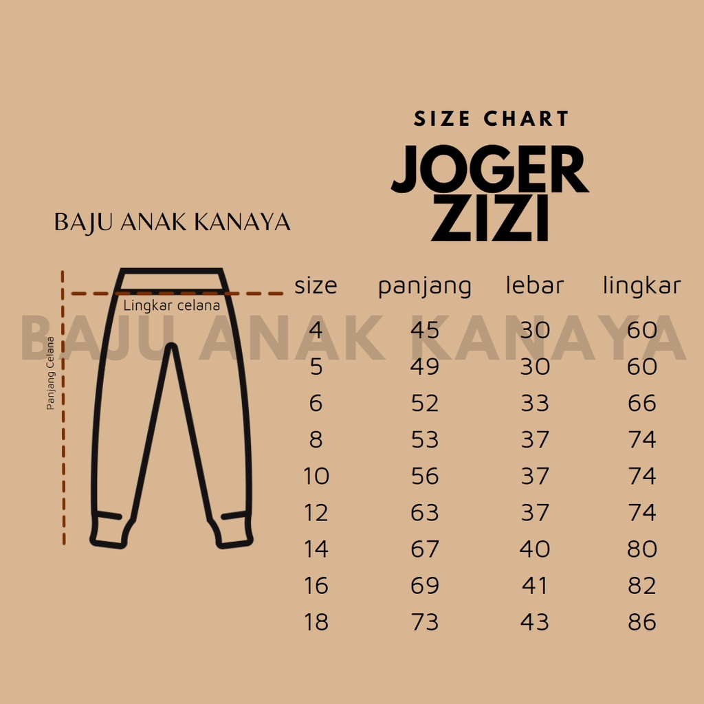 1-9 Tahun Joger Anak Jeans Zizi Celana Anak Joger