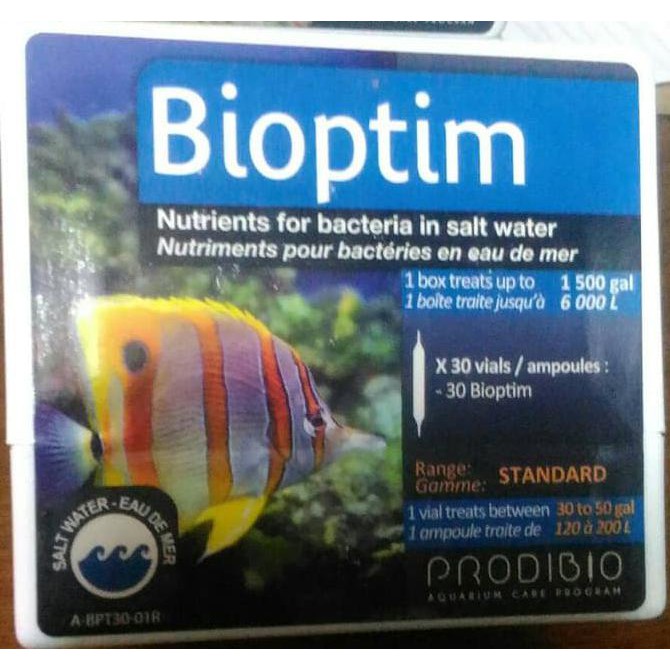 dioder aquarium Bioptim isi 30 vials utk air laut unggulan