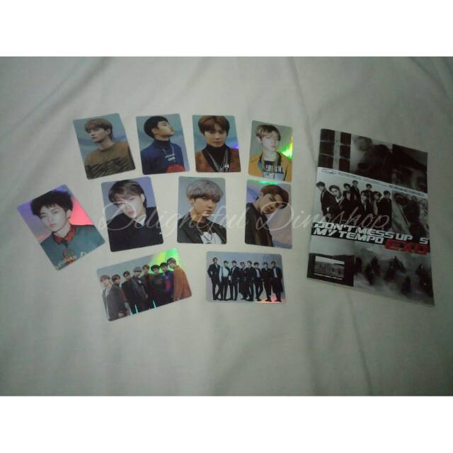 (READY STOCK) EXO DON'T MESS UP MY TEMPO STICKER BOOK + HOLOGRAM CARD SET PHOTOCARD PC HOLO