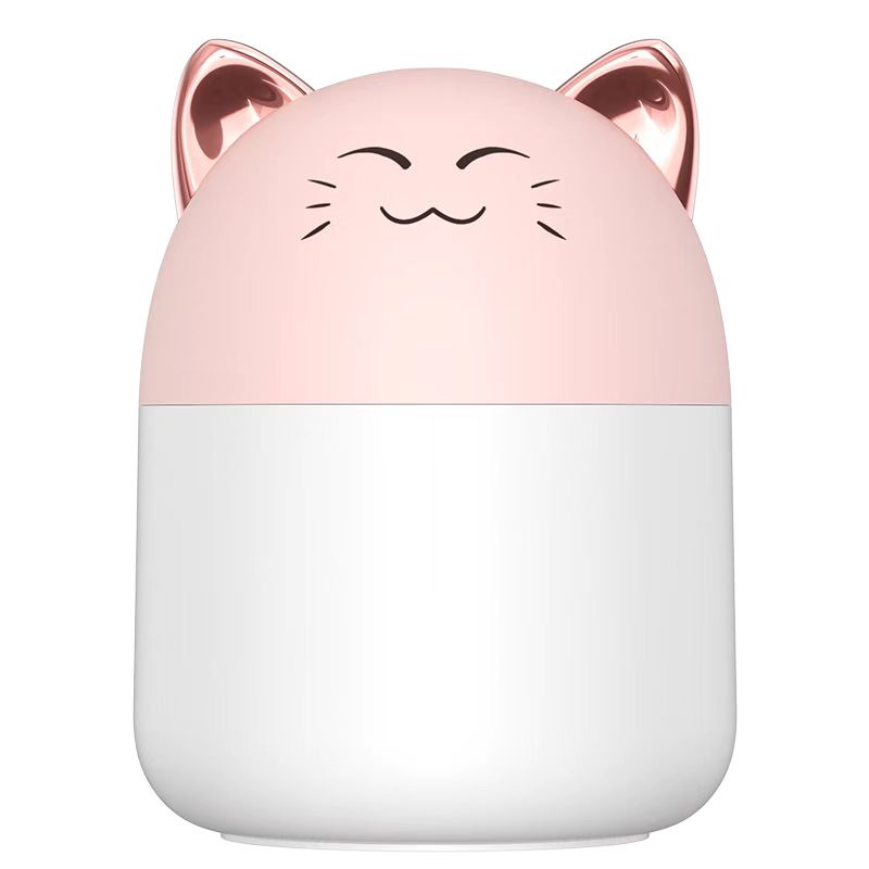 Diffuser  Aromatherapy 250 ml with 7 colour LED Lamp - Pelembab ruangan-250 ML BB PINK