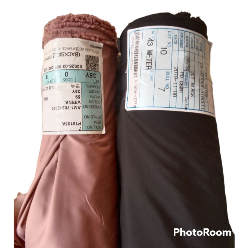 Kain despo mukena import warna Salem hitam