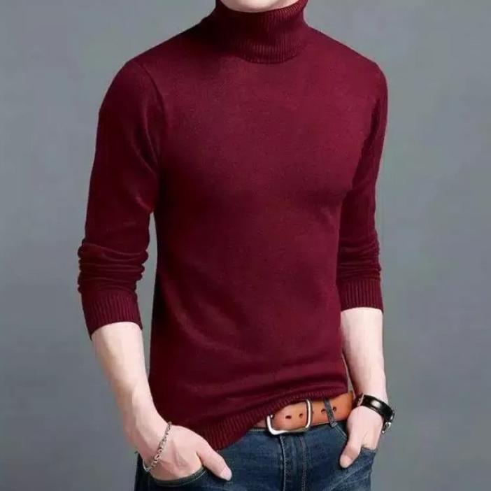 Uk Xl Xxl Sweater Turtleneck Pria/Sweater Rajut/Sweater Rajut Model Turtleneck/Baju Leher Panjang/Ba