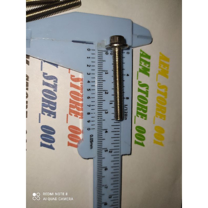 Baut flange M5 x 35 (3.5cm) stainless 304 A2-70
