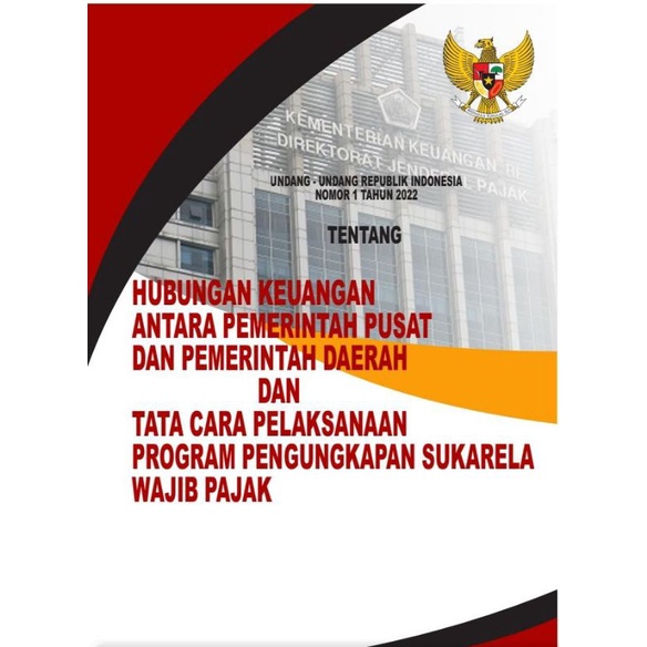 Jual Buku Undang - Undang No 1 Tahun 2022 Mengenai Hubungan Keuangan ...