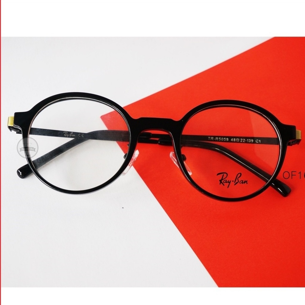 Frame kacamata wanita pria bulat oval