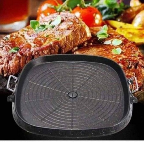 Panggang KOREAN BULGOGI PAN Barbecue Griller Gril Tempat Pemanggang Daging / Alat Panggang Daging / alat pemanggang BBQ Grill Pan 8135