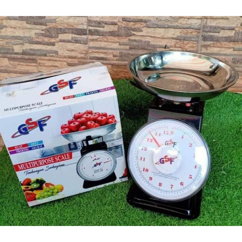 terlaris !!! timbangan GSF 20kg &amp; 15kg timbangan duduk besi stainless 15 kg dan 20 kg