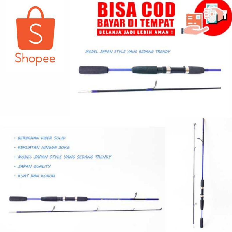 Joran Pancing Laut|JORAN FIBER SOLID [ALAT PANCING] Kekuatan 15Lbs