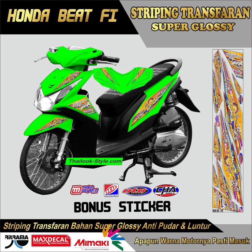 STRIPING TRANSPARAN UV GLOSY BEAT FI LIS BODI TRANSPARAN UV GLOSY BEAT FI