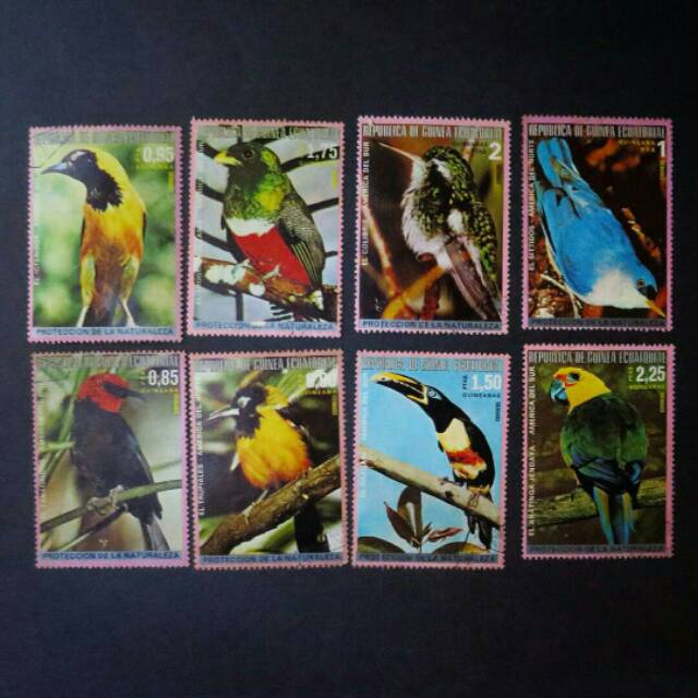 

Perangko stamp jadul filateli kuno burung bird vintage guinea ecuatorial