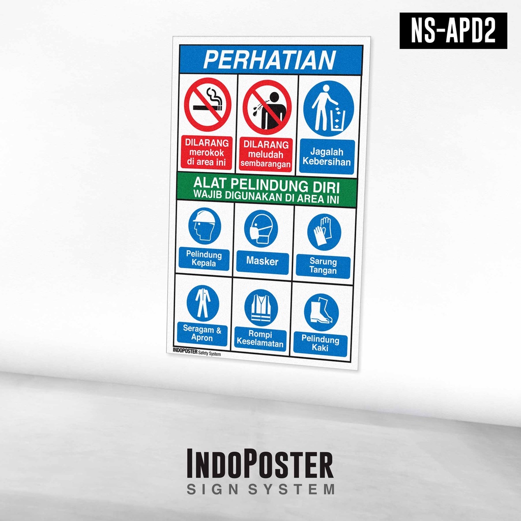 

Safety Sign Rambu K3 Area Wajib APD Alat Pelindung Diri