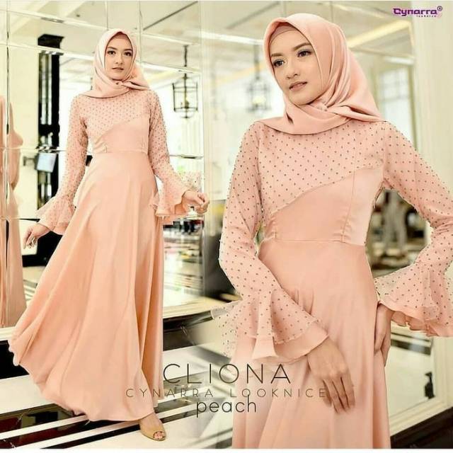 CLIONA DRESS PEACH SR001
