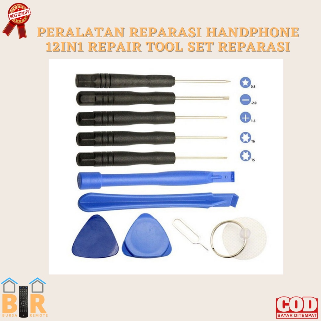 Peralatan Reparasi HANDPHONE 12IN1 REPAIR TOOL SET REPARASI