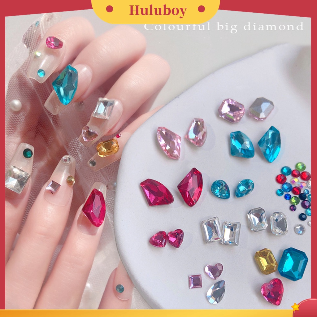 Huluboy Huluboy♡ Berlian Imitasi Bentuk Hati Untuk Dekorasi Nail Art