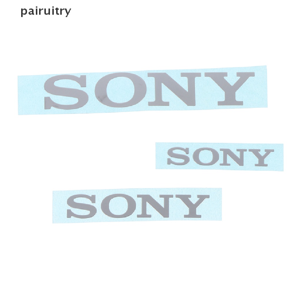 Stiker Logo Kamera Audio Ponsel Komputer Bahan Logam Warna Silver Untuk SONY