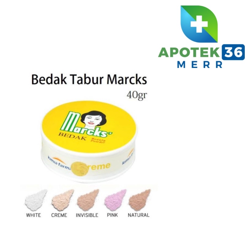 BEDAK TABUR MARCKS 40 GR ROSE, CREAM, PUTIH