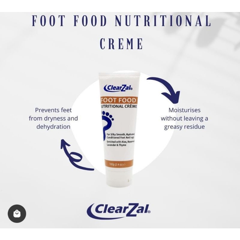 Clearzal foot food nutrisi cream kaki for crack dry skin healing USA