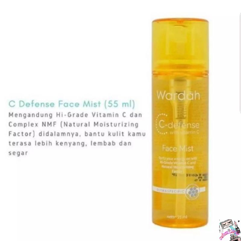 ☃Cutezz_Ching1☃Wardah C Defense Face Mist 55ml