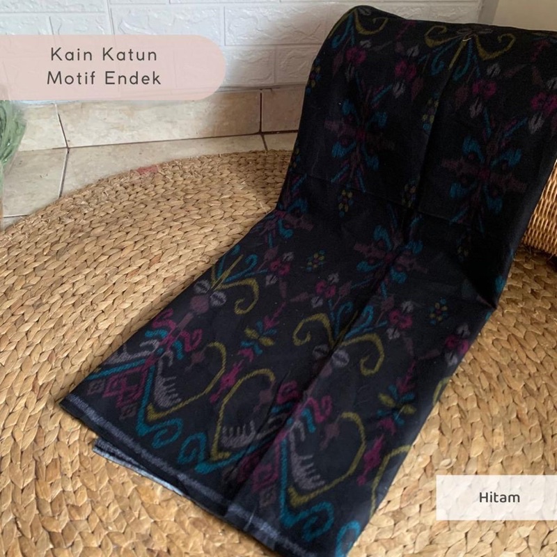 Kamen lembaran katun motif endek