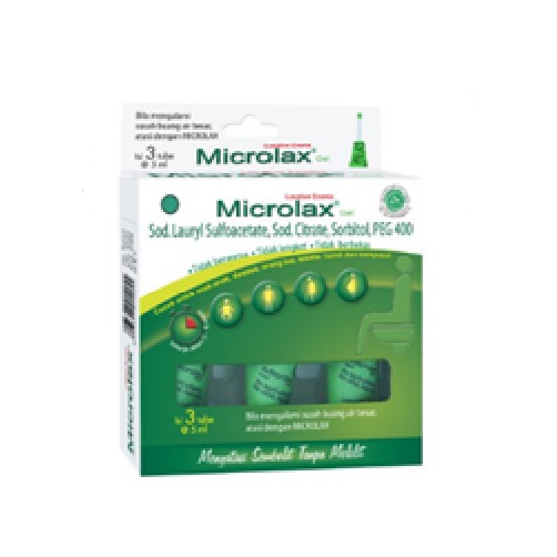 Microlax Gel - Box isi 3 Tube @ 5 mL Atasi Sembelit (Susah BAB)