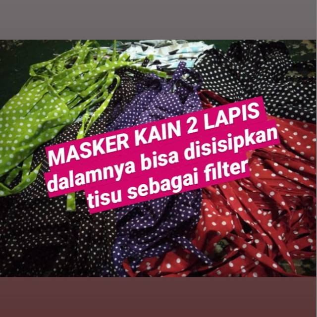 Masker kain 2 lapis