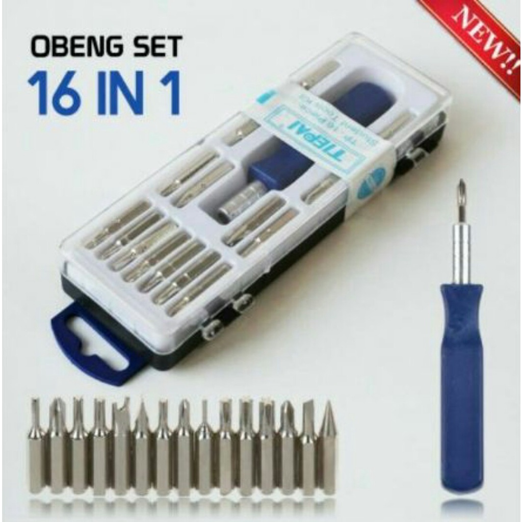 Obeng Set HP Laptop Serbaguna 16 in 1 - Obeng Mini 16in1 Elektronik