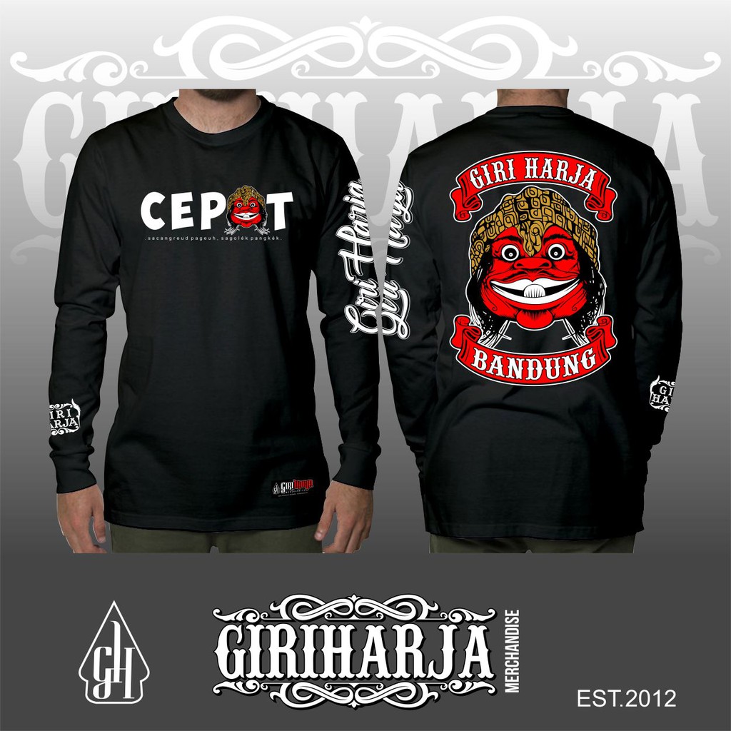 Kaos wayang golek Cepot / kaos wayang golek Giri Harja / Kaos wayang golek sunda / kaos tangan panja