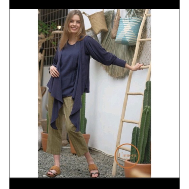 [NEW SALE] READY D'AMORA NURSINGWEAR LULU TOP NAVY S