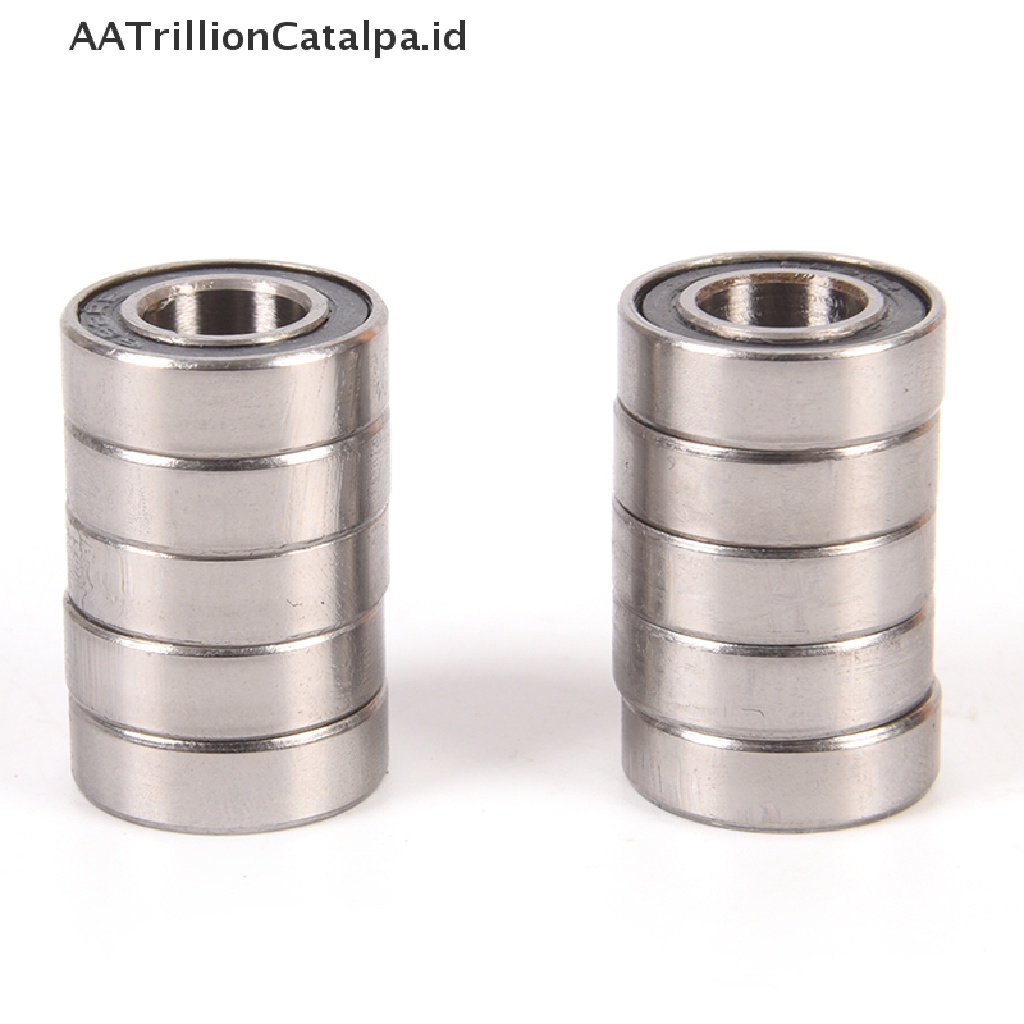 Aatrillioncatalpa 10PCS 688-2RS 688 RS Bola Bearing Karet Ukuran 8x16 X 5mm