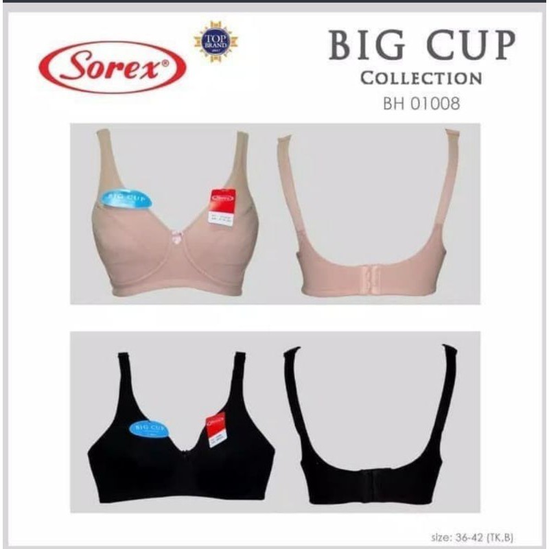 Bra bh Sorex 01008 big cup busa tipis tanpa kawat