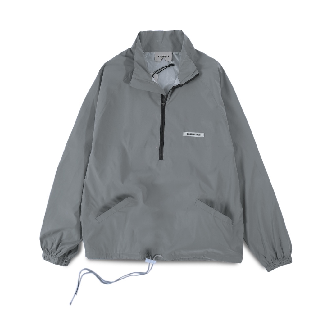 FOG Essentials Half Zip Track Jacket Silver Reflective