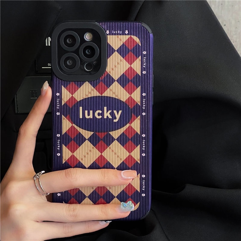 Soft Case Silikon Motif Print Tag Keberuntungan Untuk IPhone 12 13 11 Pro Max X Xs Max Xr Sjd4