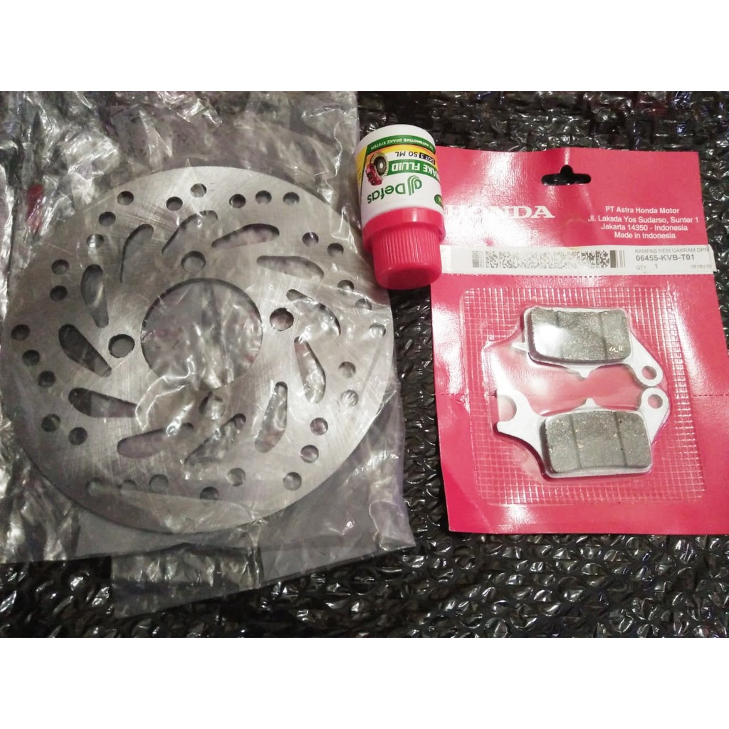 Piringan cakram depan + dispad rem beat fi Scoopy fi Vario 110 fi Vario 125 / 150 LED+minyak rem