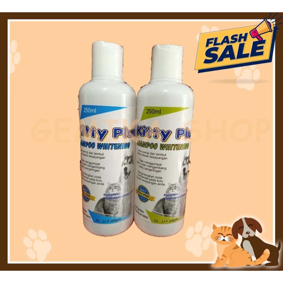 SHAMPOO KITTY PLUS WHITENING 250ML - SHAMPOO ANJING &amp; KUCING