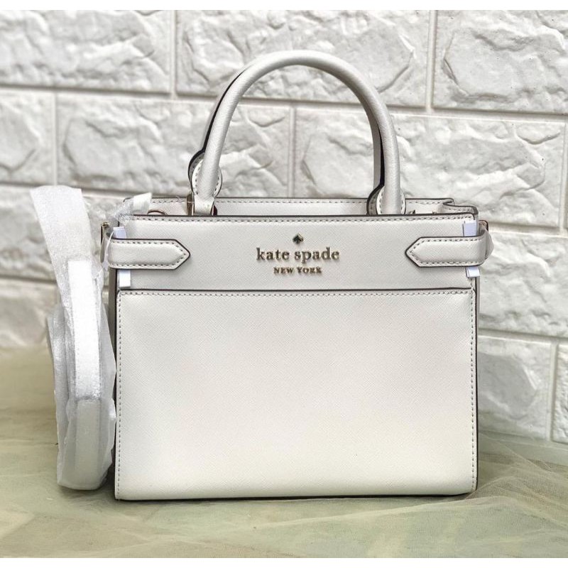 kate spade staci small satchel parchment original